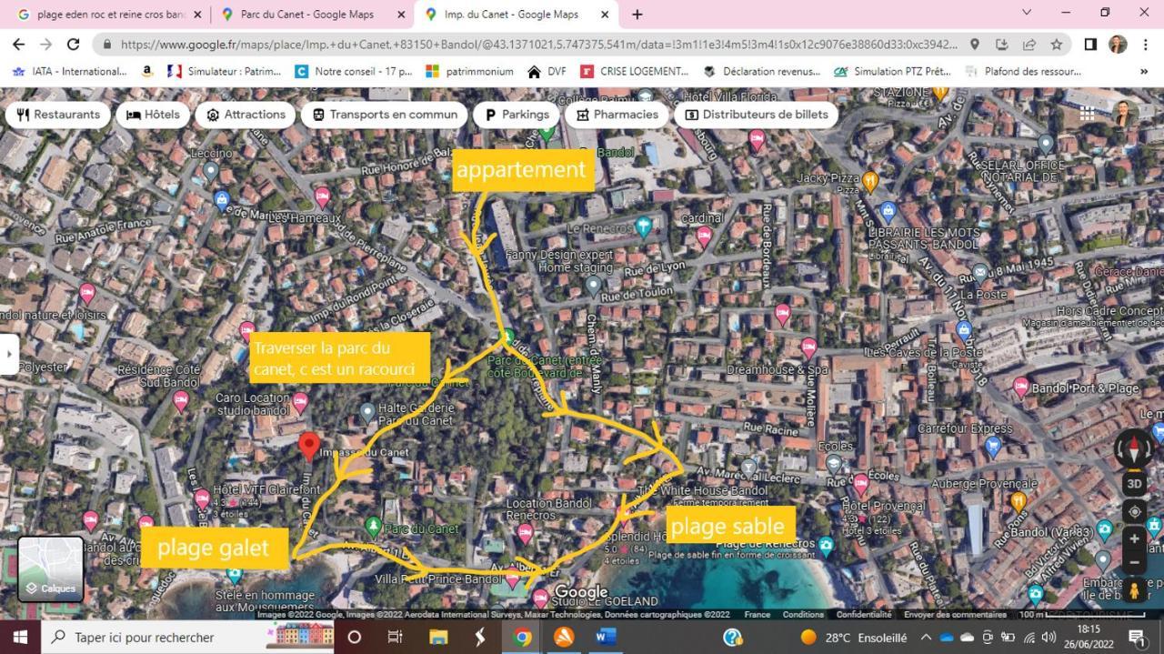 T2 30 M2 Avec Jardin Proche Des Plages Bandol Dış mekan fotoğraf